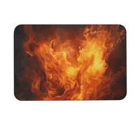 Tapis de bain en forme de diatomée à flamme rugissante qui absorbe l'humidité et la saleté, paillasson avec dos en caoutchouc antidérapant, tapis de sol adapté sous la porte, pour sol de salle de bain