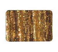 Tapis de bain en forme de diatomée à paillettes dorées qui absorbe l'humidité et la saleté, paillasson avec dos en caoutchouc antidérapant, tapis de sol adapté sous la porte, pour salle de bain