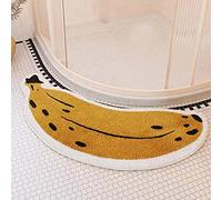 Tapis de bain en forme de fruit mignon, tapis de douche en peluche lavable, antidérapant, tapis de douche incurvé, tapis de bain absorbant pour chambre d'enfant, chambre à coucher, salle de bain