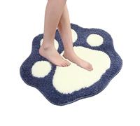 Tapis de bain en forme de patte - Tapis de bain en peluche en forme de patte de chat | Tapis de douche à séchage rapide, doux et doux pour la peau pour la salle de bain et le salon