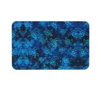 Tapis de bain en forme de tortue de mer bleu diatomée absorbant pour salle de bain, tapis d'entrée, tapis de chambre en caoutchouc