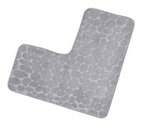 Tapis de Bain en marbre en Forme de L Tapis de Bain à Texture à Texture 31,5x31.5 Pouces Chapeau de Douche Absorbant Rapis de Baignoire Douce Non glissée Machine de Salle de Bain Lavable Matte de sal