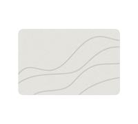 Tapis De Bain En Matrice, Tapis De Bain En Pierre Diatomés De La Terre Séchée Rapide Des Tapis De Douche Sans Glissement, Tapis Absorbant De L'eau À L'extérieur De La Douche, 40x60x0,25 Cm, Conception