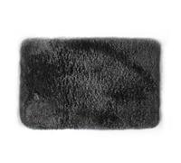 Tapis de bain en microfibre antidérapant rectangulaire noir L.80 x l.50 cm Fino