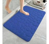 Tapis de bain, en mousse à mémoire de forme, absorbant, antidérapant, séchage rapide, marbre corail gaufré, tapis de porte de salle de bain pour la maison (vert)