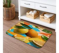 Tapis de bain en mousse à mémoire de forme avec motif tropical vif, absorbant, antidérapant, décoration d'intérieur, tapis de sol en mousse à mémoire de forme pour salle de bain et toilettes, 50,8 x