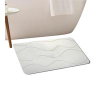 Tapis de bain en pierre à séchage rapide - Tapis de douche en terre de diatomée | Tapis de bain en pierre antidérapant | Tapis Stône pour salle de bain cuisine facile à nettoyer | Tapis anti-chute