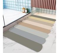 Tapis de Bain en Pierre de diatomite antidérapant Anti-moisissure à séchage Rapide Tapis de Salle de Bain en Caoutchouc Multicolore Tapis de Sol Lavable à diatomées Absorbant