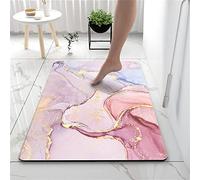 Tapis de Bain en Pierre de diatomite antidérapant Anti moisissure sèche Rapide Tapis de Douche à diatomées Douche extérieure marbre Or marbre Tapis de Bain en Caoutchouc très Absorbant Tapis de Bain
