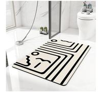 Tapis de bain en terre de diatomée 50 x 80 cm, antidérapant pour salle de bain, douche et cuisine, envers en caoutchouc pour plus de sécurité, 36 x 81 cm