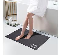 Tapis de bain en terre de diatomée à séchage rapide, super absorbant, fond en caoutchouc antidérapant, fin, tapis de salle de bain qui passe sous la porte, tapis de sol devant la baignoire, salle de