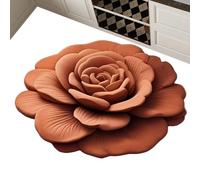 Tapis de bain en terre de diatomée - Absorbant - Avec fonction antidérapante - Tapis floral 3D antidérapant - 40 x 40 cm - Séchage rapide - Pour salle de bain et espace bien-être