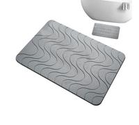 Tapis de bain en terre de diatomée - Séchage rapide - Antidérapant - Tapis design géométrique absorbant l'eau - Pour salle de bain, toilettes, cuisine, baignoire, piscine, spa - Sol anti-chute durable