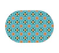 Tapis de bain en terre de diatomées imprimé marocain, coussinet de pied en boue de diatomée, antidérapant, super absorbant, à séchage rapide, tapis de sol naturel facile à utiliser-caoutchouc 15,7*2