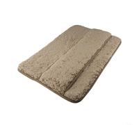 Tapis de bain épais et doux conçu pour absorber rapidement l'humidité tout en glissant dans la salle de bain (marron)