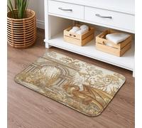 Tapis de bain fantaisie à séchage rapide, motif dragon vintage, absorbant, antidérapant, en flanelle, lavable, 40,6 x 61 cm