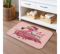 Tapis de bain fantaisie, pêche, oiseau tropical, neige, vacances, antidérapant, absorbant en flanelle lavable pour salle de bain et toilettes, 40,6 x 61 cm