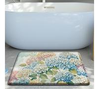 Tapis de Bain Fleur Colorée Tapis Douche Antidérapant Moelleux Microfibre Tapis Salle de Bain Lavable Machine Bath Mat Absorbant d'eau Epais Rug 40x60cm