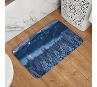 Tapis De Bain Flocon De Neige sur Le Thème du Pays des Merveilles Hivernales 40X60Cm Tapis Interieur Durable Décoratif Paillasson Intérieur pour Intérieur Chambre À Coucher Terrasse