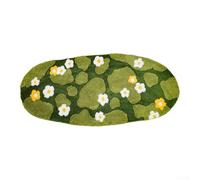 Tapis de bain floqué ultra épais 3D doux absorbant antidérapant pour salle de bain, chambre à coucher, salon touffeté, 50 x 100 cm (B)