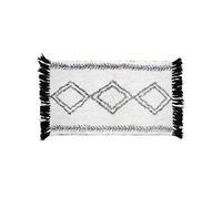 Douceur d'Intérieur Tapis de bain Freya Coton imprimé 50 x 80 cm Blanc