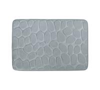 Tapis de bain galet antidérapant rectangulaire gris L.60 x l.40 cm Pebble