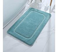 Tapis de Bain Géométrie du Lac Bleu Tapis Douche Antidérapant Moelleux Microfibre Tapis Salle de Bain Lavable Machine Bath Mat Absorbant d'eau Epais Rug 40x60cm