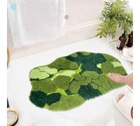 Tapis de Bain Graffiti Vert Tapis Douche Antidérapant Moelleux Microfibre Tapis Salle de Bain Lavable Machine Bath Mat Absorbant d'eau Epais Rug 40x60cm