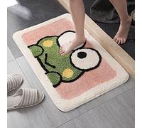 Tapis De Bain Grenouille Verte Rose Tapis Salle De Bain Moelleux Microfibre Tapis De Douche Absorbant Tapis De Salle De Bain Lavable Machine Tapis Bain Antidérapant Paillasson Interieur 40x60cm