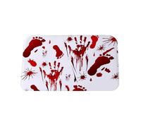 Tapis de bain Halloween,Tapis d'empreinte de main sanglante d'Halloween | de bain sur le thème d'Halloween d'horreur, décoration de la maison de tapis de cuisine de chambre à coucher de paillass