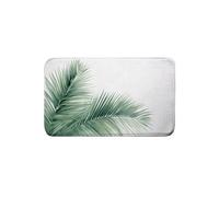 Douceur d'Intérieur Tapis de bain Havane 45 x 75 cm Microfibre imprimée Blanc