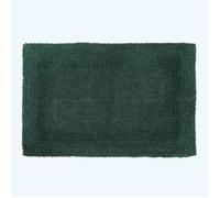 HOMESCAPES Tapis de Bain Absorbant en Coton, Tapis pour Salle de Bain 50x80 cm, Tapis de Bain Vert Mousse