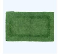 HOMESCAPES Tapis de Bain de Luxe 1600 g/m² Extra Doux 100% Coton réversible, antidérapant, Lavable, Super Absorbant, séchage Rapide, 50 x 80 cm Vert Bouteille