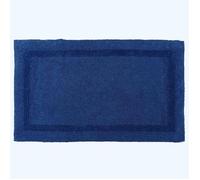 Tapis de bain - HOMESCAPES - 70 x 120 cm - Coton 100% - Ultra doux - Bleu marine