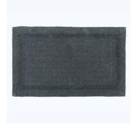 Tapis de bain - HOMESCAPES - 70 x 120 cm - Coton 100% - Ultra doux - Gris