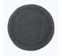 Tapis de bain - HOMESCAPES - Rond 80 cm - 100% coton - Ultra doux - Réversible