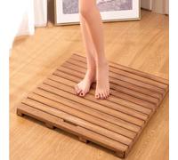 Tapis de bain imperméable et antidérapant en bambou avec pieds antidérapants pour salle de bain, cuisine, chambre à coucher, 75 x 100 cm, utilisation comme tapis de baignoire, tapis de toilette