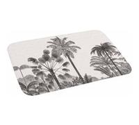 Tapis de Bain Imprimé "Cocoty" 45x75cm Noir & Blanc Blanc G