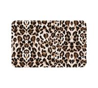 Tapis de bain imprimé léopard - Tapis de bain, douche, tapis de sol absorbant, tapis de sol de salle de bain - Tapis d'entrée de bienvenue - Tapis en caoutchouc pour chambre à coucher