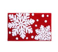 Tapis de Bain Imprimer des Flocons De Neige Tapis Douche Antidérapant Moelleux Microfibre Tapis Salle de Bain Lavable Machine Bath Mat Absorbant d'eau Epais Rug 40x60cm