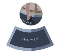 Tapis de bain incurvé super absorbant en forme d'éventail pour cabine de salle de bain quadrant - 10s - Tapis de salle de bain incurvé et antidérapant pour maison et hôtel (A, 45 x 100 cm)