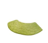 Tapis De Bain Incurvé Tapis de Bain en Mousse à mémoire de Forme, antidérapant, séchage Rapide, 100 x 30/100 x 40 cm(Green,100x40cm)