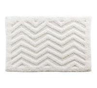 Douceur d'Intérieur – Tapis de bain Angelis – Coton jacquard tufté 50 x 80 cm Blanc