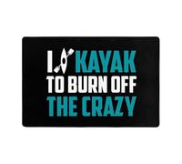 Tapis De Bain Je Fais du Kayak pour Brûler Ma Folie. Paillasson D'Entrée Lavable Drole Tapis De Baignoire, pour Salle De Bain, Douche, Baignoire, 40x60cm