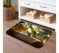 Tapis de bain koala, inspiré de la nature tropicale, séchage rapide, adorable animal sauvage, antidérapant, pour décoration de salle de bain écologique, 40,6 x 61 cm