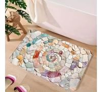Tapis de bain lavable en diatomite pour sol de salle de bain absorbe l'eau rapidement et sèche en peu de temps avec dos stable (80 x 120 cm 9)