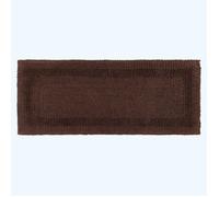 Tapis de bain long en coton 40 x 100 cm - Chocolat