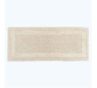 Tapis de bain long en coton, 40 x 100 cm - Crème