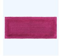 Tapis de bain long en coton 40 x 100 cm - Framboise