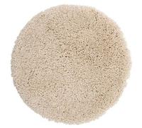 Spirella Tapis de bain rond Highland – microfibre antidérapant, séchage rapide – Ø60 cm Écru